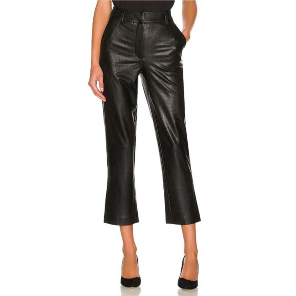 Commando black faux leather trousers